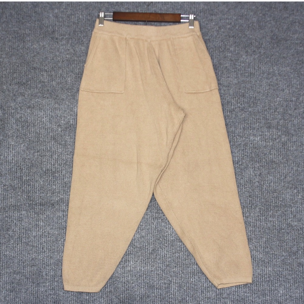 Sincerely Jules Beige Knit Wide Leg Lounge Pants Cozy Comfort XL